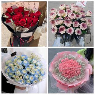 玉溪市红塔江川区澄江通海县同城鲜花店情人节玫瑰花束礼盒送女友