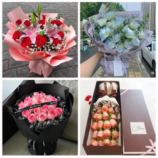 天津河北光复道望海楼鸿顺里同城鲜花店情人节送老婆玫瑰表白女友