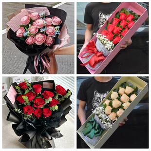 江苏泰州市靖江市泰兴市姜堰区鲜花店同城配送女朋友情人节红玫瑰