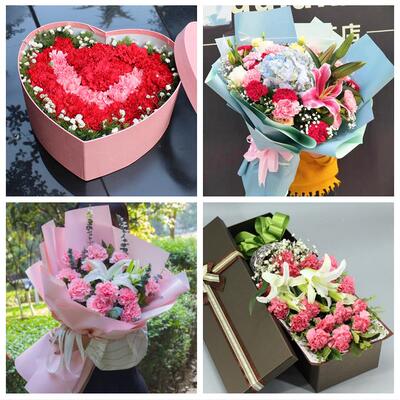 永州市东安双牌县道县江永县同城鲜花店送长辈父母亲节康乃馨花束