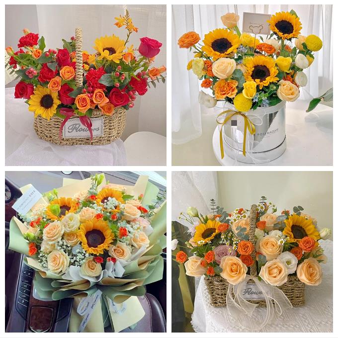 毕节七星关区大方黔西金沙县同城鲜花店玫瑰混搭花束配送领导女友