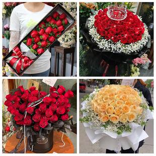 江西南昌市新建区安义县进贤县鲜花店同城配送女朋友情人节红玫瑰