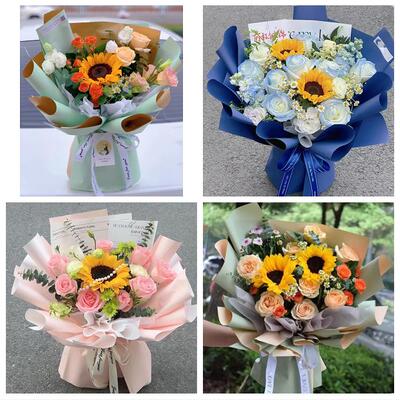 上海市浦东新区浦兴路东明路街同城鲜花店学生高考向日葵玫瑰花束