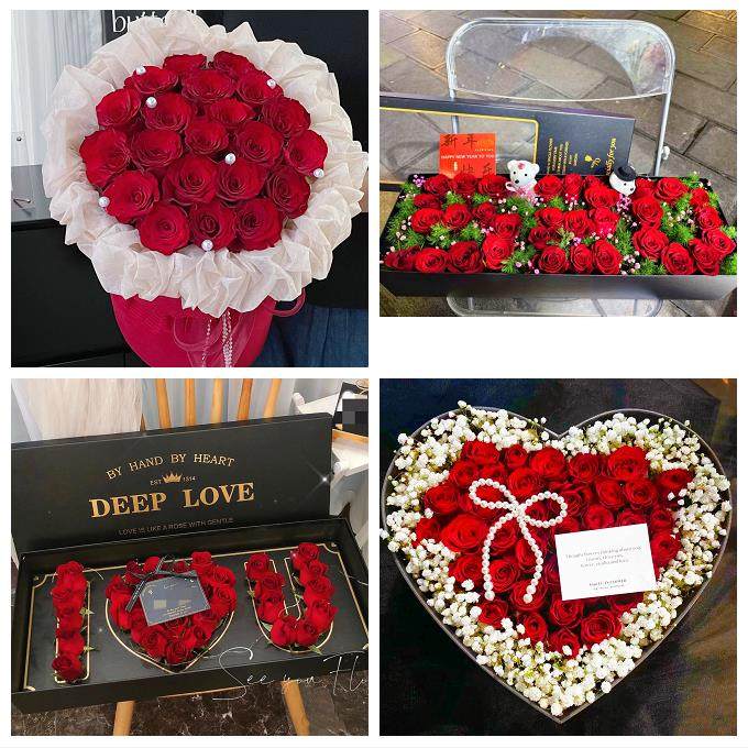 广东省东莞市东城南城万江莞城同城鲜花店圣诞平安夜玫瑰花束礼盒