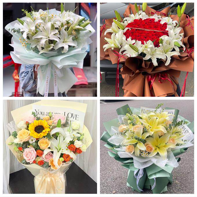 吉林辽源龙山西安区东丰东辽县同城鲜花店送玫瑰百合花束老婆生日