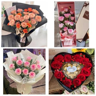 上海虹口区嘉兴路北外滩江湾镇同城鲜花店订圣诞玫瑰送女朋友老婆
