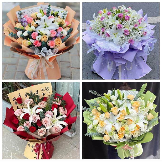 山东淄博周村区桓台高青沂源县同城鲜花店送玫瑰百合花束老婆生日