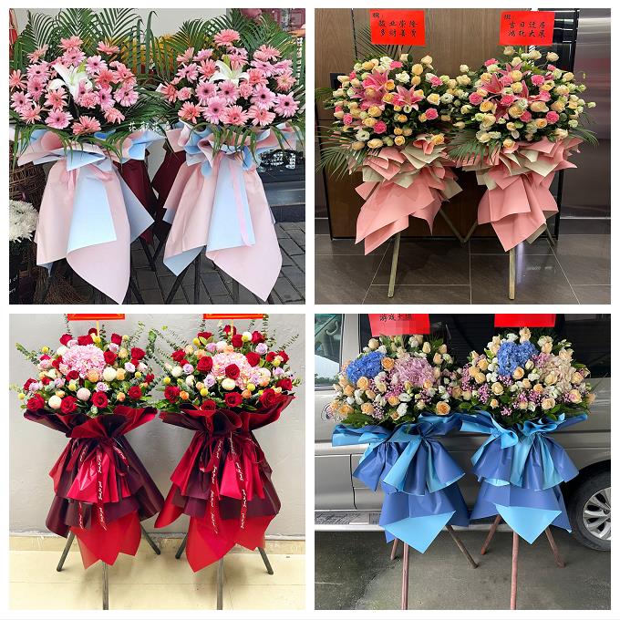 唐山市路南路北古冶区开平区同城鲜花店新店开业配送大麦开业花篮