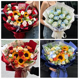 北京市东城安定门北新桥东四同城鲜花店送男士朋友向日葵玫瑰花束