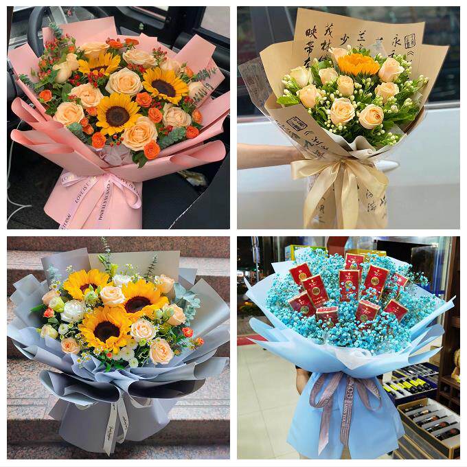 吉林白城市洮北区镇赉县通榆县同城鲜花店学生高考向日葵玫瑰花束