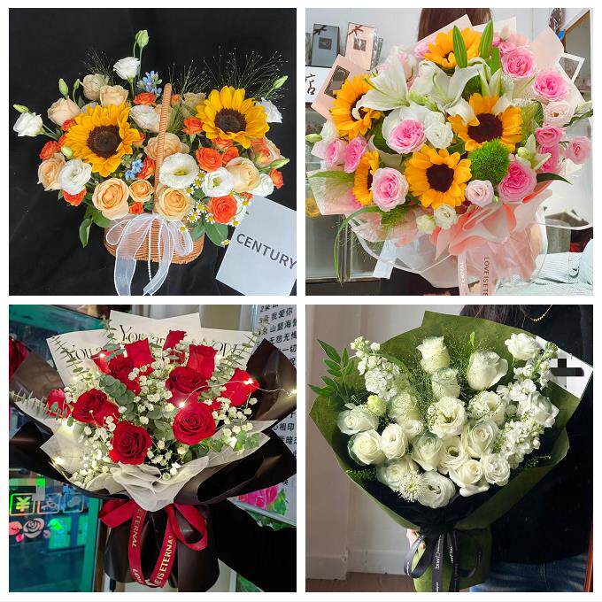 向日葵玫瑰混搭花束送朋友恩施州恩施市利川建始巴东县同城鲜花店