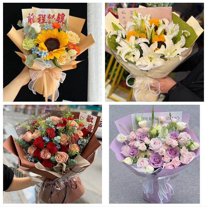 向日葵玫瑰混搭花束送朋友雅安市雨城名山区荥经汉源县同城鲜花店