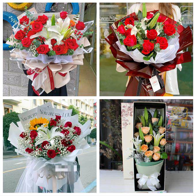 佳木斯市向阳前进东风区郊区同城鲜花店送闺蜜女朋友百合玫瑰花束