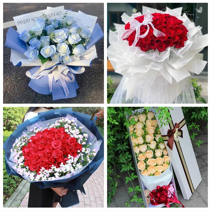 湛江市赤坎霞山区坡头麻章区同城鲜花店11朵19红玫瑰七夕节送老婆