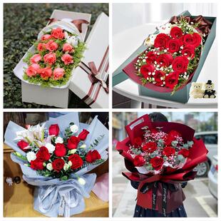 北京市朝阳区八里庄双井劲松街同城鲜花店送11朵33枝玫瑰表白女友