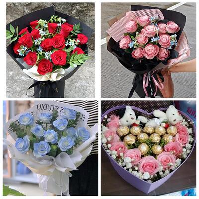 河南开封市通许县尉氏县兰考县鲜花店同城配送女朋友情人节红玫瑰