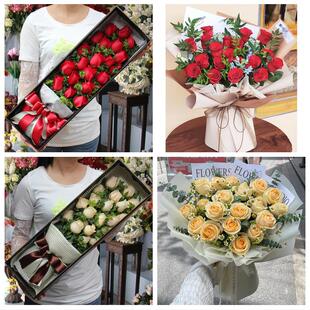 福建省三明市尤溪县沙县将乐县鲜花店同城配送女朋友情人节红玫瑰