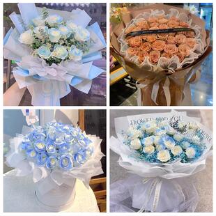 天津市西青区中北杨柳青辛口镇鲜花店同城配送女朋友草莓玫瑰花束