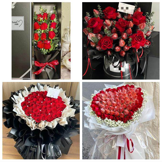 北京石景山区金顶街广宁五里坨鲜花店同城配送女朋友草莓玫瑰花束