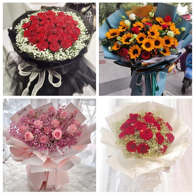 送上海市杨浦区殷行街大桥街同城鲜花店向日葵花束送男士领导生日