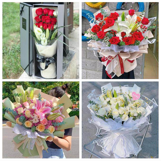 陕西咸阳市彬县长武县旬邑县同城鲜花店送闺蜜女朋友百合玫瑰花束