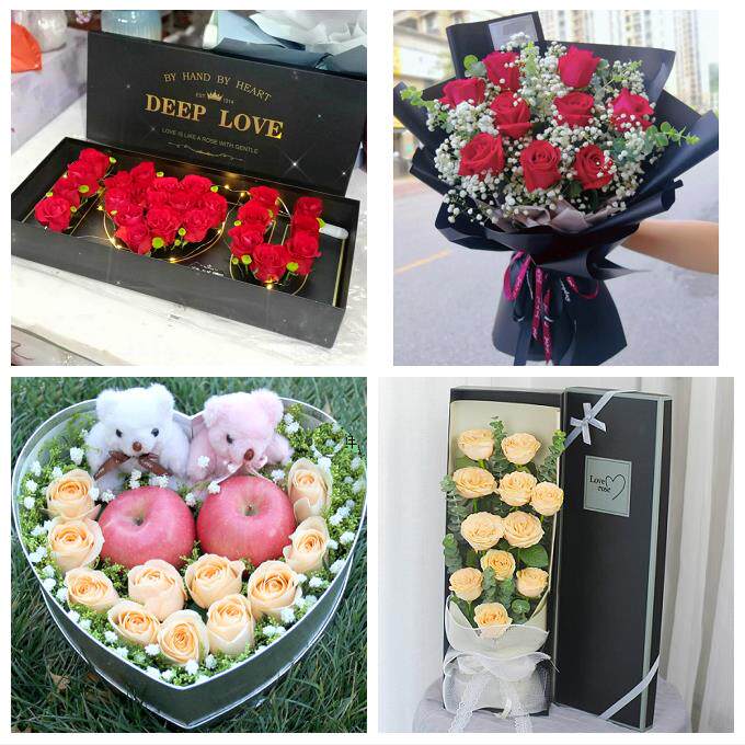 重庆市潼南荣昌区梁平城口县同城鲜花店送女朋友闺蜜圣诞玫瑰礼盒