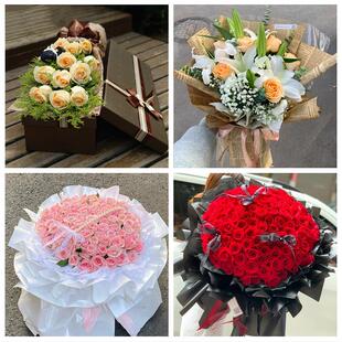 黑龙江牡丹江市绥芬河市海林市同城鲜花店送11朵33枝玫瑰表白女友