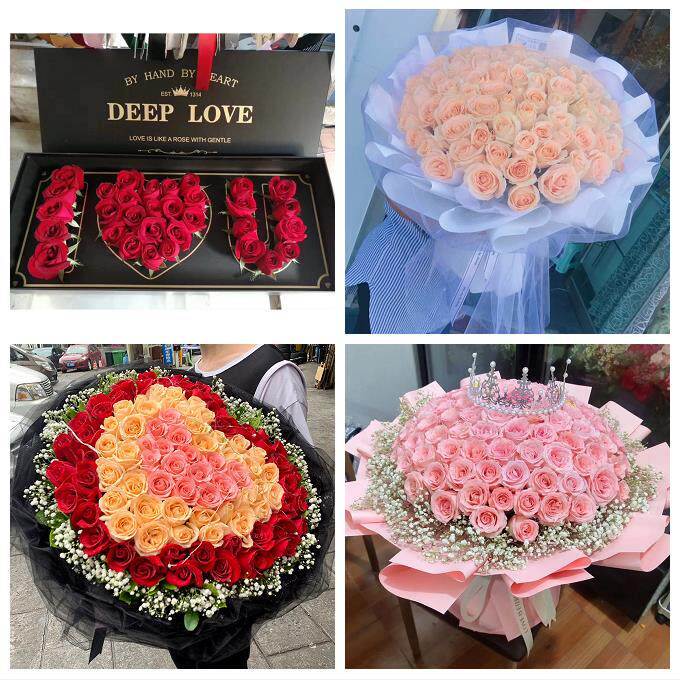 重庆市潼南荣昌区梁平城口县同城鲜花店女神节玫瑰花束送老婆女友