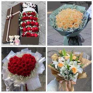 深圳市龙岗区横岗龙岗龙城坪地同城鲜花店送11朵33枝玫瑰表白女友