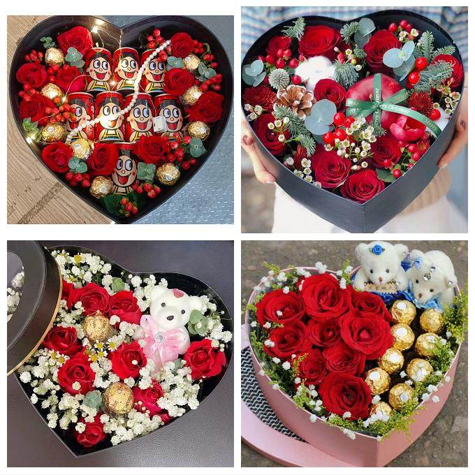 宁夏省吴忠市同心县青铜峡市同城鲜花店平安夜玫瑰礼盒送女友老婆