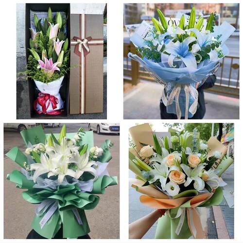 上海市静安区共和新路大宁路同城鲜花店订玫瑰百合送女友老婆生日