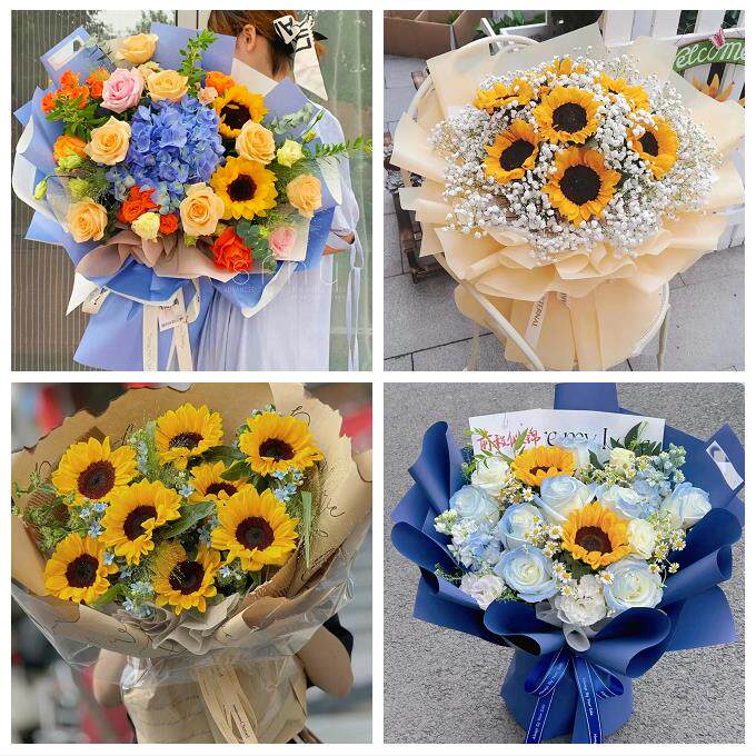 吉林吉林市丰满区永吉县蛟河市同城鲜花店学生高考向日葵玫瑰花束