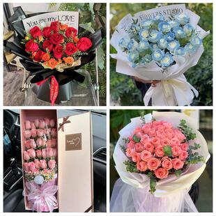 送北京市怀柔区泉河龙山街道同城鲜花店七夕玫瑰花束表白男女朋友