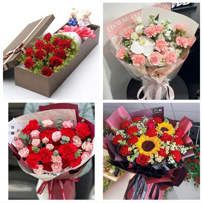 临汾市洪洞县古县安泽浮山县同城鲜花店38节康乃馨百合花束送长辈
