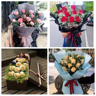 北京市顺义区牛栏山南法信马坡同城鲜花店送11朵33枝玫瑰表白女友