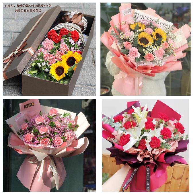 送济南市历下区市中区槐荫区同城鲜花店38女王节康乃馨送妈妈婆婆