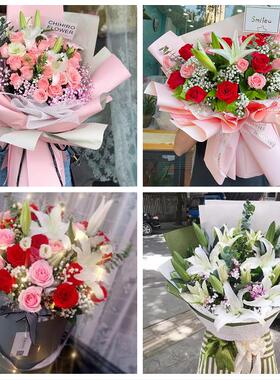 广西玉林市玉州区容县陆川县同城鲜花店订玫瑰百合送女友老婆生日