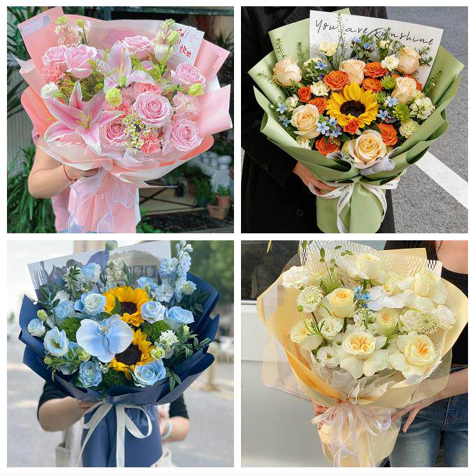 向日葵玫瑰混搭花束送朋友天津南开向阳路嘉陵道王顶堤同城鲜花店