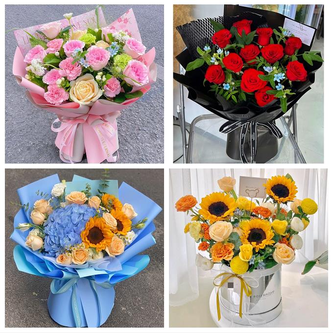 送武汉市武昌区青山区洪山区同城鲜花店玫瑰混搭花束配送领导女友