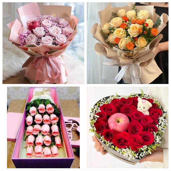 送青岛市李沧区城阳区胶州市同城鲜花店平安夜玫瑰礼盒送女友老婆