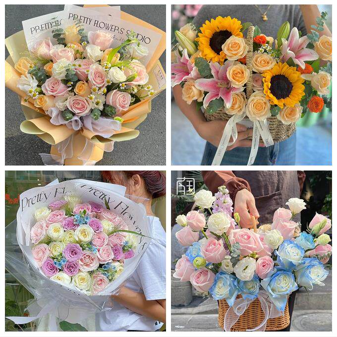 衡水市桃城区枣强武邑武强县同城鲜花店玫瑰向日葵绣球送朋友生日