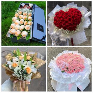 新疆呼图壁玛纳斯县吉木萨尔县同城鲜花店送11朵33枝玫瑰表白女友