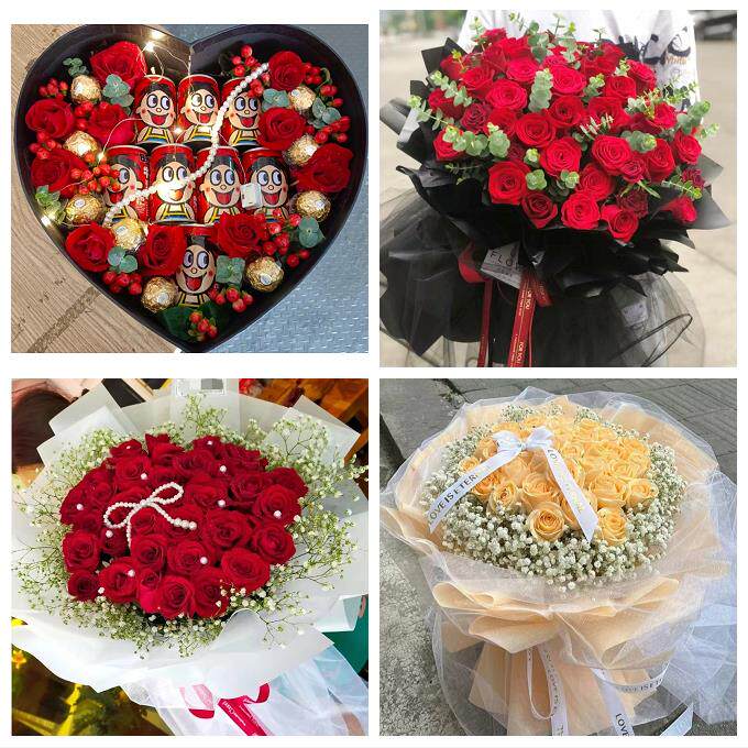 送海东市乐都区平安区民和县同城鲜花店平安夜玫瑰礼盒送女友老婆