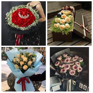 山东烟台市蓬莱招远栖霞海阳市同城鲜花店送11朵33枝玫瑰表白女友