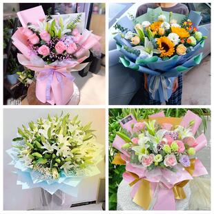 淄博市周村区桓台高青沂源县同城鲜花店订玫瑰百合送女友老婆生日