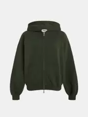480g Union Kingdom Boxy Zip-Up Independent Pure Cotton Short Wide Raglan Terry Zip-Up Jacket