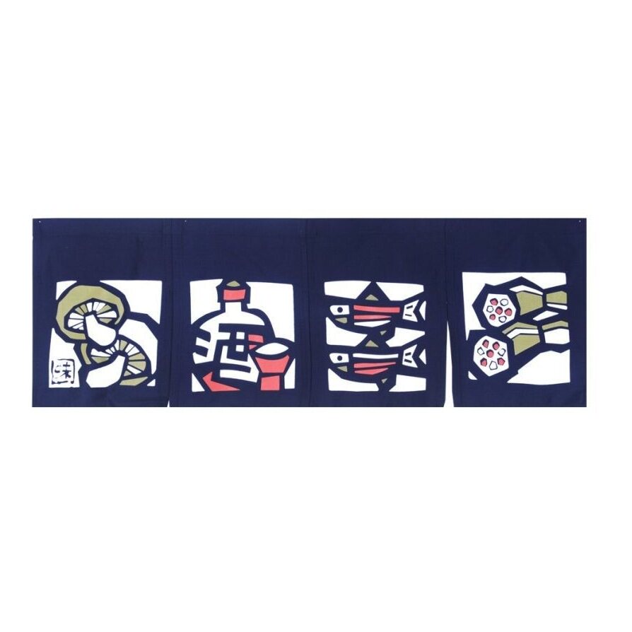 食材日式料理移动档口门帘韩式装饰布帘挂帘半帘横帘