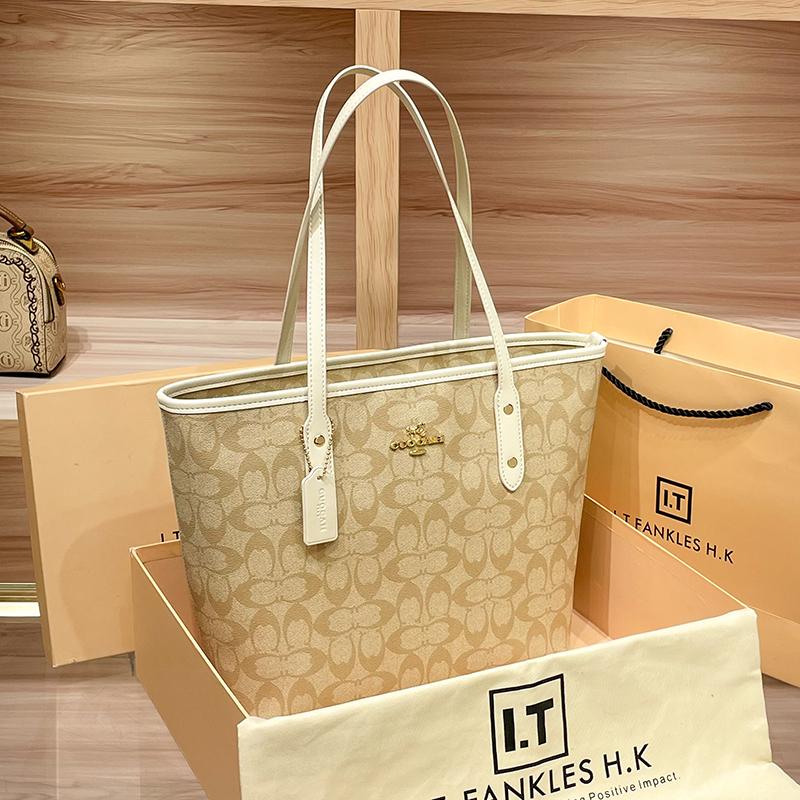 香奈代购品牌真皮女包大容量通勤休闲包百搭牛皮单肩腋下包托特包