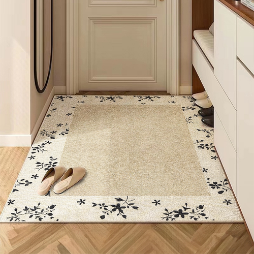 入户门地垫轻奢法式新款复古中古客厅家用卧室门口地毯可裁剪脚垫