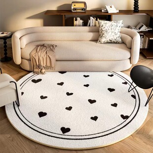 地毯圆形简约小清新沙发茶几毯北欧卧室房间梳妆台吊篮防滑床边i.